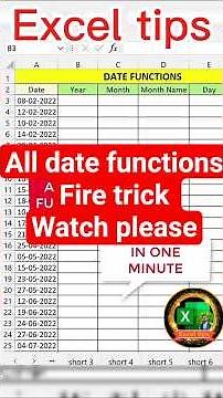 Again new trick extract date | Date function | Date to day month | Excel | Excel tips