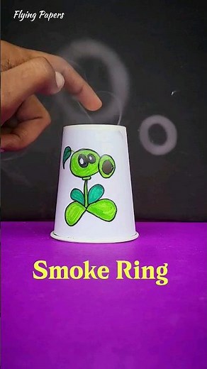 Try it 😇 | DIY smoke ring | How to make smoke ring from paper cup