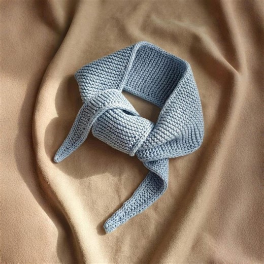 Knitting Scarf PDF Instructions Icord Sophie Scarf Beginner-friendly Mini Neckerchief Quickly Knitted German Skinny Shawl English One Skein - Etsy