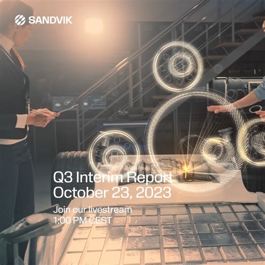 30 reactions | On Monday, October 23rd our President & CEO Stefan Widing will present the third quarter 2023 results together with our CFO Cecilia Felton. Watch the live stream presentation at 1:00 PM CEST here: https://go.sandvik/1k6 | Sandvik | Facebook