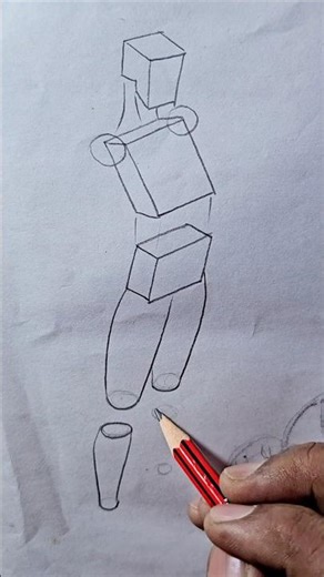 Human Body Drawing 😍💪 | Easy Sketch #shorts #humanbody #anatomy #figure #viralshorts