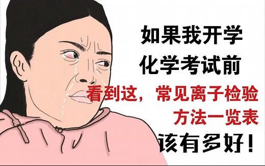 【高中化学】常见离子检验方法一览表，你三年的离子检验我全包了🤔