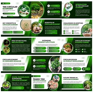 Green Circular Economy Powerpoint Template | Sustainability Presentation | Editable PPTX & PDF | Eco-friendly Business Slides - Etsy Canada