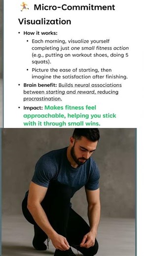 Brain Exercises for motivation and consistency - Micro-Commitment Visualization