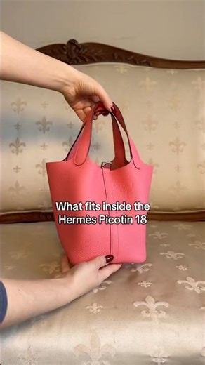 What fits in the Hermès Picotin 18 #hermes #picotin #luxury #wimb #handbags #fashion