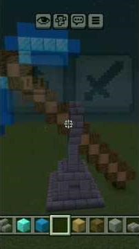 Minecraft Build: Giant Pickaxe Statue Tutorial #minecraftBuild