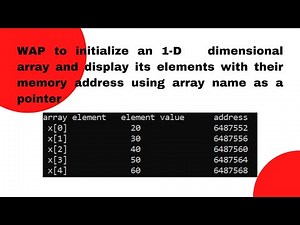 C PROGRAM TO INITIALIZE 1D ARRAY AND DISPLAY ITS ELEMENTS WITH ADDRESS USING POINTER