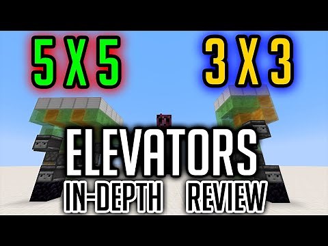 How To Build 3x3 and 5x5 Redstone Elevators - In Depth