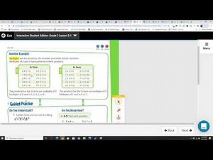 Envisions Grade 3 Lesson 2-1 Two and Five as Factors