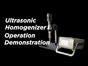 Ultrasonic homogenizer operation demonstration video
