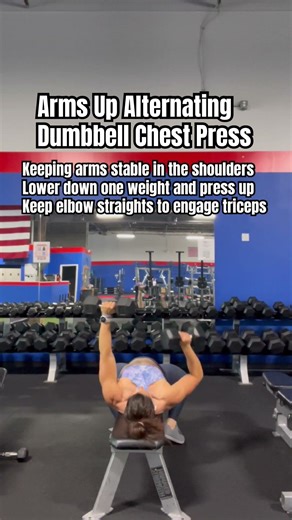 Arms Up Alternating Dumbbell Chest Press