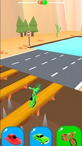 The cycle cross the bridge | shape shifting game #shorts