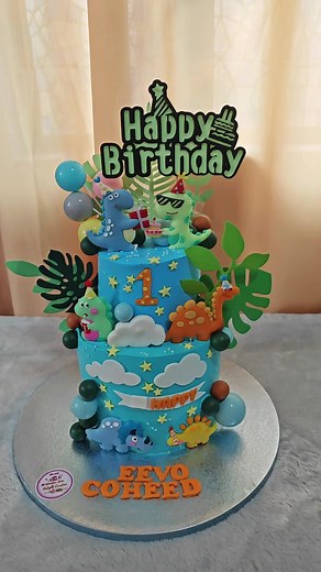 Customized 2-Tier Dinosaur Theme Cake Order | Wonder Jane Delight Creation