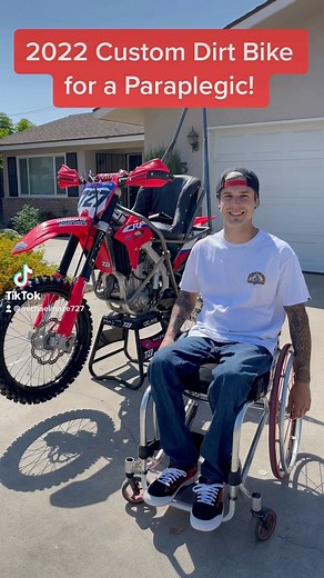 Michael Maze on Instagram: "Little update for you guys on the new bike and the changes we made. There’s so much that goes into the builds it’s hard to explain everything. If you have any questions drop a comment or feel free to d.m me. #fyp #adapteddirtbike #custom #build #2022 #crf #handbrake #electricshifter #ride #adapted #450"