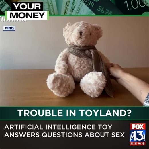 FOX13 Memphis on Instagram: "TROUBLE IN TOYLAND? What toys will your kids be unwrapping on Christmas Day? Consumer rights experts, like the Public Interest Research Group, which provided this video, are sounding the alarm on artificial intelligence toys that answer questions about mature topics. This investigation from the Public Interest Research Group uncovered AI toys that answered kids’ questions about sex, BDSM, lighting matches, and where to find knives. "Kink can be a fascinating topic,” 