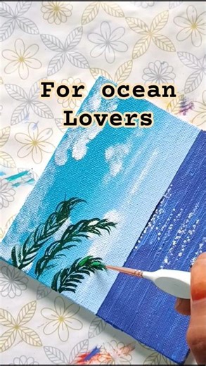Satisfying Ocean Painting for Beginners 🌊✨ #Art #ocean #painting