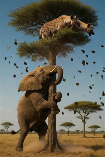 Why Is This Elephant Hugging a Tree? Funny Scene