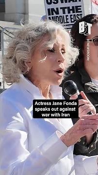 Actress Jane Fonda speaks out against war with Iran