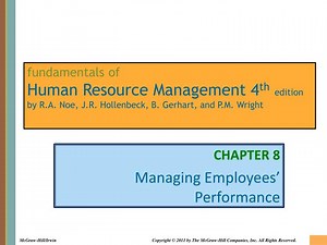 CHAPTER 8 Managing Employees’ Performance - SlideServe