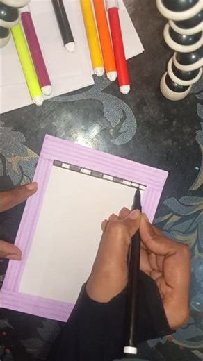 easy border design for project and cards #shorts #shortvideo #youtubeshorts #youtube