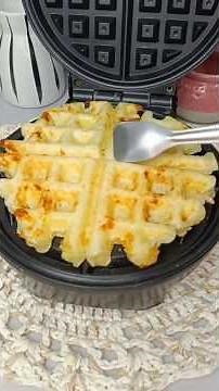 Easy and delicious cheese bread waffle! #easyrecipe