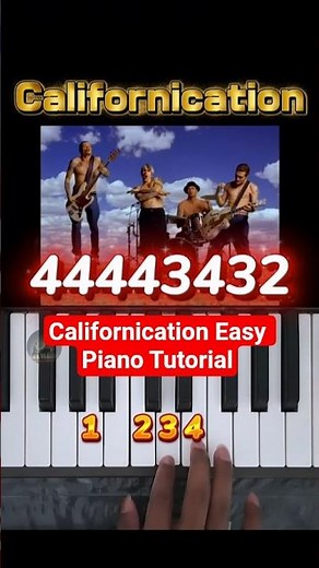 Californication Easy Piano Tutorial #shorts #californication #pianotutorial