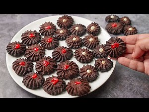 Chocolate Butter Cookies That Melt in Your Mouth | Homemade Butter Cookies Recipe | Yummy