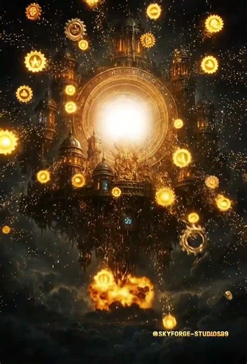 The SkyForge Radiant Core Ignites ☀️⚙️ | Steampunk Energy Burst | #aiart #aivideo #ai#steampunk