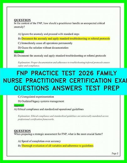 Ultimate 2026 FNP Practice Test | Certified Family Nurse Practitioner Exam Prep Guide
