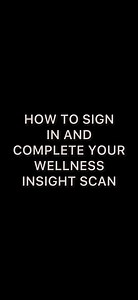 Wellness Insight Scan Sign In and Scan