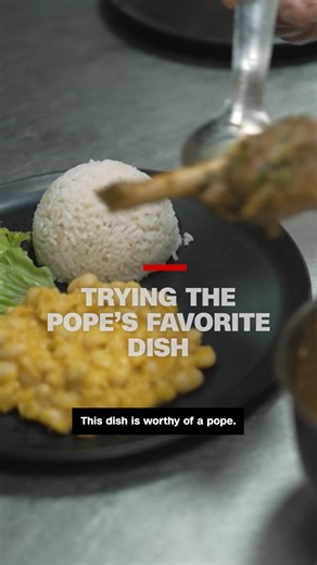 CNN's Stefano Pozzebon is in Chiclayo, Peru, to try what locals say is Pope Leo XIV's favorite dish: cabrito chiclayano. The pope would come to this restaurant in the Peruvian city for lunch as recently as two years ago. Read more from Pope Leo XIV's time in Peru: https://cnn.it/3GSbELs | CNN International