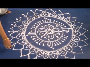 25K views · 329 reactions | This is New year's day rangoli for Vishu & Ugadi. 2nd video in this series. After drawing the rangoli ,you can decorate it with colors of your choice.Dear viewers, Decorated rangoli photo is attached in the end of the video | Learn kolam | Facebook