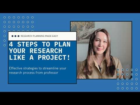 How to Plan your Research with 4 steps!