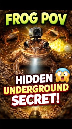 Frog POV Camera Reveals a Hidden Underground Secret 😱🐸 #Shorts #frogPOV