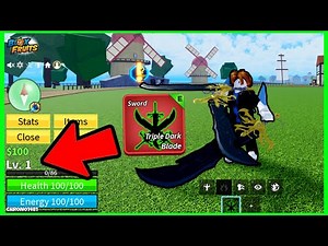 Noob To Pro with ADMIN Triple Dark Blade as Level 1 (Blox Fruits)