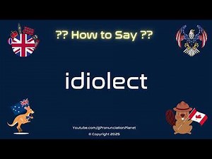 🗣️📚 How to Pronounce idiolect? (CORRECTLY) | Pronunciation Planet