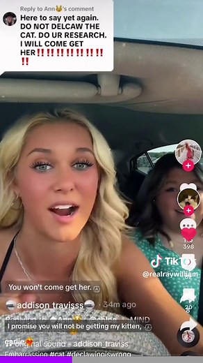 Don’t do that. That is bad. 😑 #catdeclawing #cats #tiktokers | addison travis