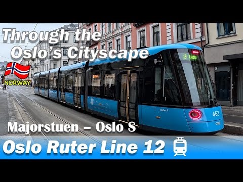 🇳🇴Riding Oslo's Tram | Scenic City Views (Line 12) | Norway Light Rail POV