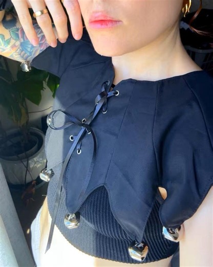 Jester Collar - Black With Silver Bells/grommets - Etsy