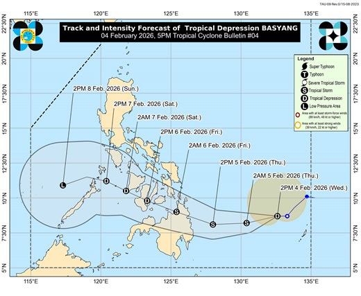 11 areas under Signal No. 1 as Basyang moves closer to PH