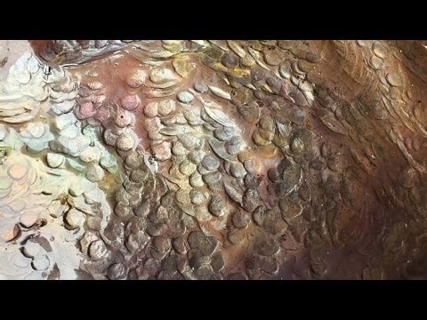 Hammered Copper Panel for a Custom Vanity