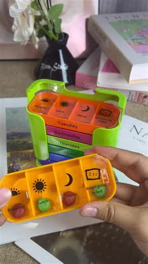 💊✨ Say hello to stress-free pill management! 📅 This 7-Day Medication Organizer is a total game-changer for anyone tired of juggling bottles or forgetting doses. With its spacious compartments, you can easily sort your meds for the whole week — no more second-guessing if you took your pill or not! 🙌 Made with durable ABS PC, it’s sturdy enough for everyday use while still being super lightweight and portable 👜✈️, making it perfect for home, office, or travel. Each day has its own secure compa
