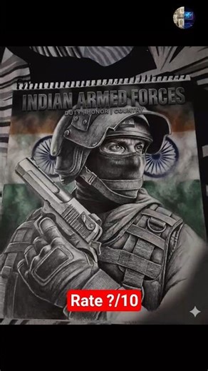 Indian Army Soldier Realistic Pistol Sketch 🔥🇮🇳🎨 #ytshorts #viral