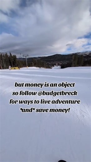 Breckenridge on a Budget on Instagram: "...but money is a pretty big object 😒 so follow @budgetbreck to get insight on chasing adventures without breaking the bank. my focus is on Breckenridge and Summit County in Colorado BUT a lot of the tips and guides are universal. #BudgetTravelTips #travellight #breckenridgecolorado #summitcounty #exploresummit #budgettravel #coloradotravel #travelforless #budgettips"