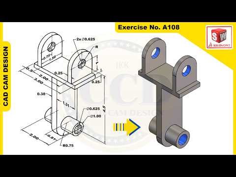 SolidWorks Tutorial for beginners Exercise A108