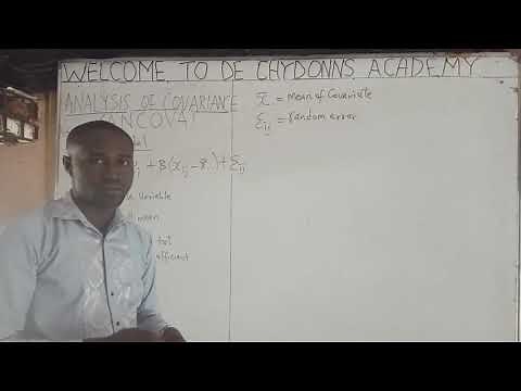 Introduction to Analysis of covariance @ANCOVA