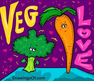 A Story for Kids to Eat Fruit and Veggies! - Drawings Of...