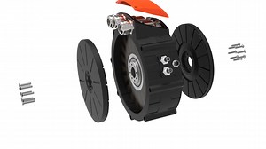 Exploded view of the Magnax AXF275 motor (300kW @ 8000 rpm). | MAGNAX