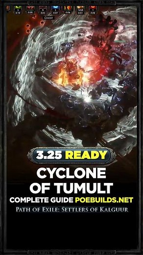 [POE 3.25] CYCLONE OF TUMULT SLAYER - POE BUILDS #shorts #pathofexile #poebuilds #poe