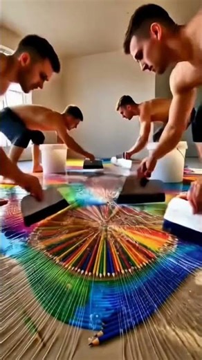 COLOR PENCIL SPECTRUM Epoxy Floor transformation🔥😍🖍️💥